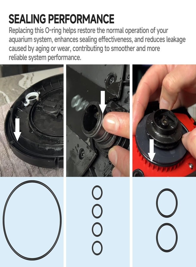 Filloman O-Ring Seal kit for FX5/FX6 Aquarium Cartridge Filter Compatible with Fluval A-20207, A-20210, A-20212 Replacement Parts - Image 4